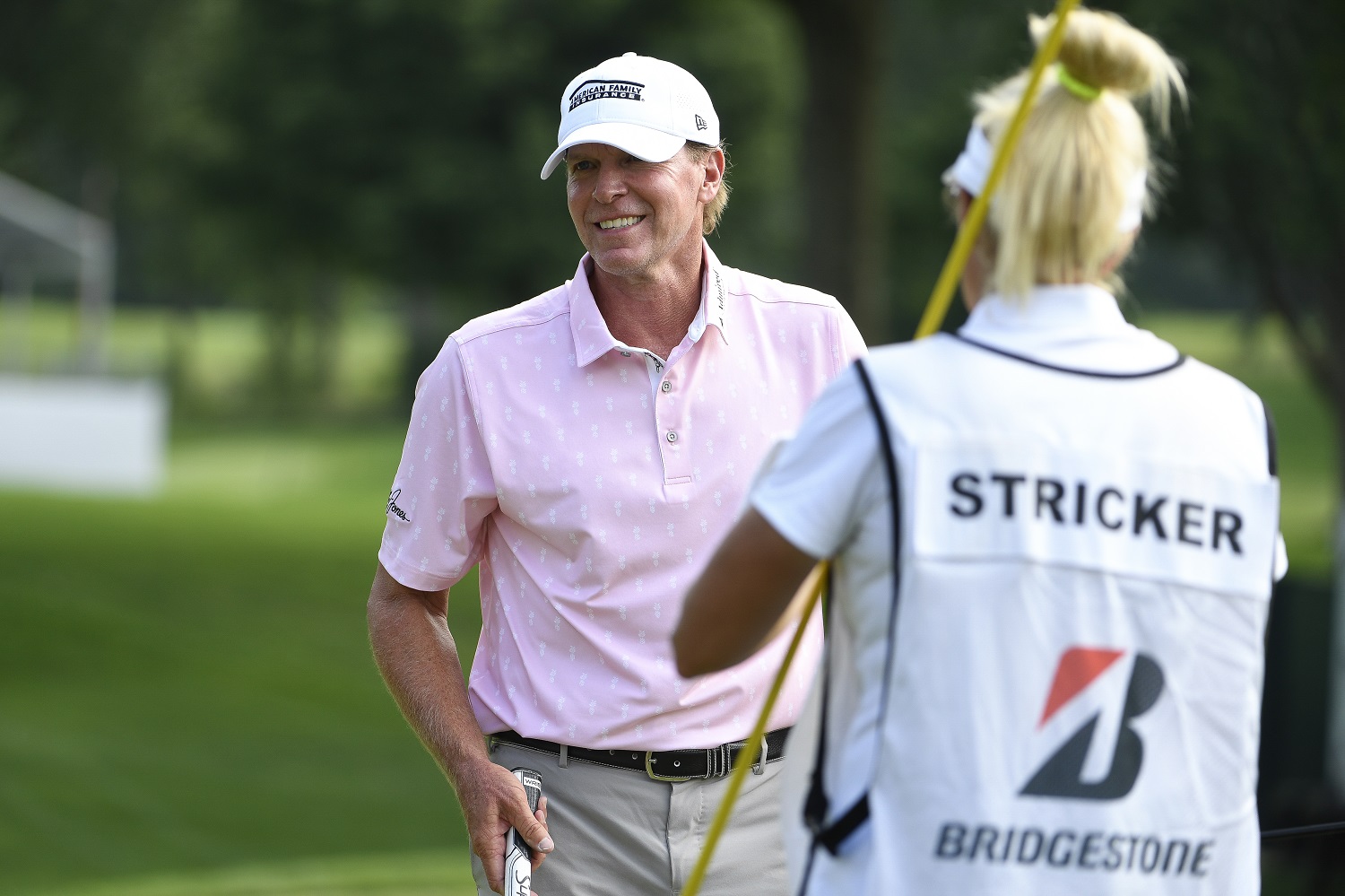 Steve Stricker smiles during the final round of the PGA Tour Champions Bridgestone Senior Players Championship at Firestone Country Club on June 27, 2021, in Akron, Ohio. | Tracy Wilcox/PGA Tour via Getty Images