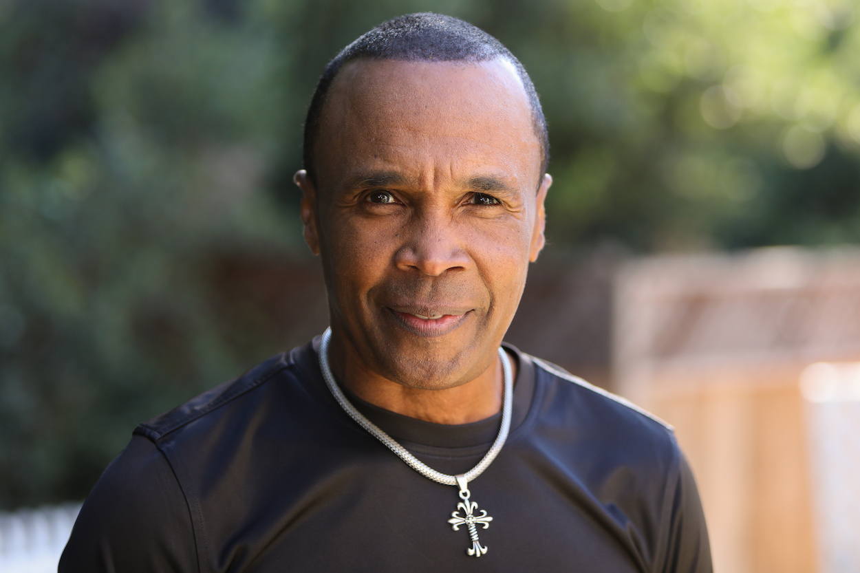 Former Pro Boxer Sugar Ray Leonard visits Hallmark Channel's "Home & Family" at Universal Studios Hollywood on November 10, 2020 in Universal City, California.