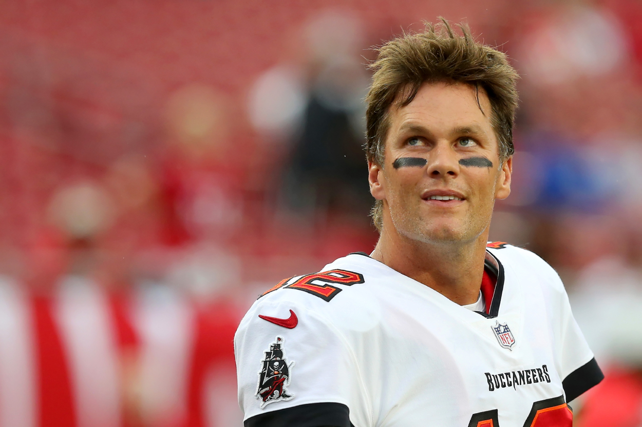 Tampa Bay Buccaneers quarterback Tom Brady during a preseason game in 2021.
