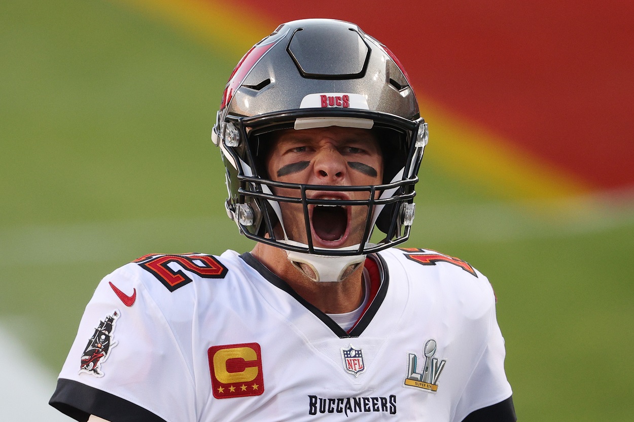 Tom Brady during the Tampa Bay Buccaneers' Super Bowl 55 victory over the Kansas City Chiefs