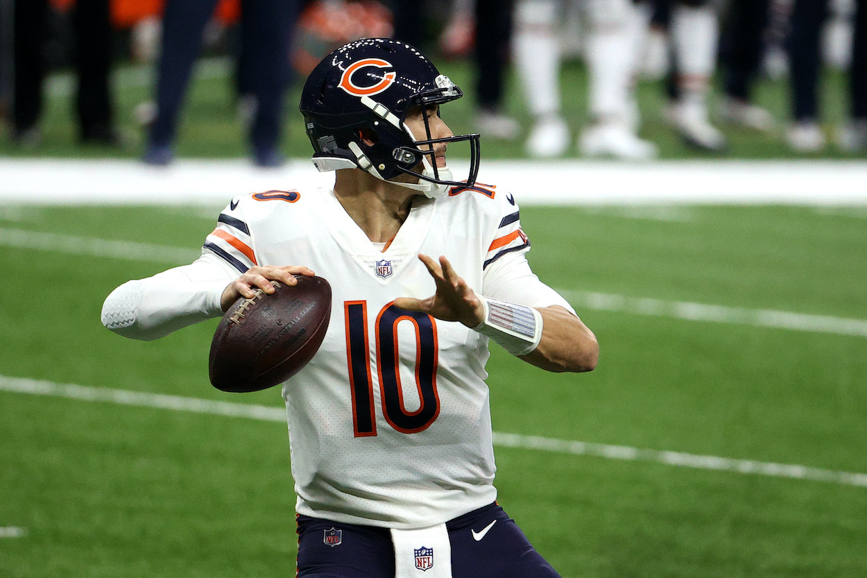 Mitchell Trubisky playing for the Bears in 2020.