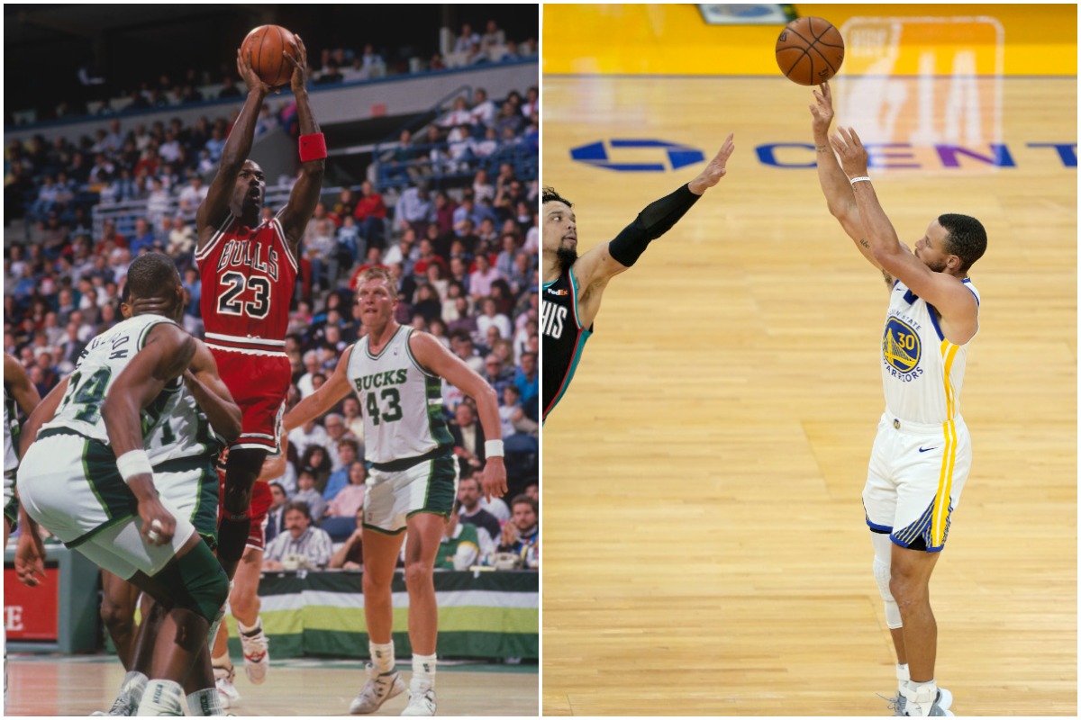 ESPN's Stephen A. Smith thinks Stephen Curry belongs in the GOAT discussion with Michael Jordan as an offensive player.