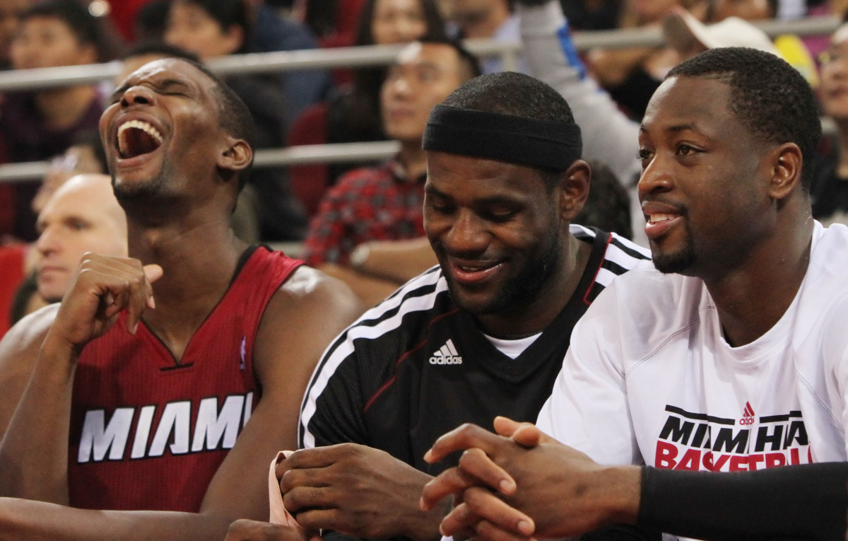 Chris Bosh, LeBron James, and Dwyane Wade won two titles together with the Miami Heat