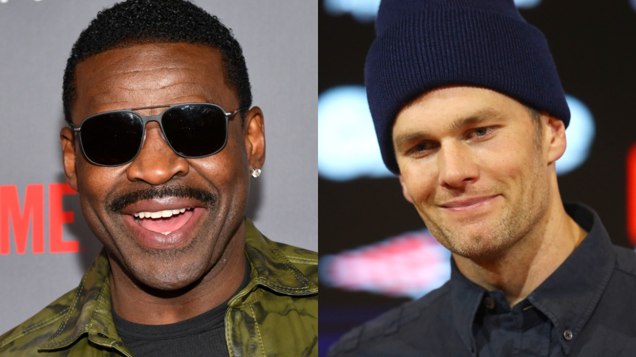 Pro Football Hall of Famer Michael Irvin and NFL GOAT Tom Brady.