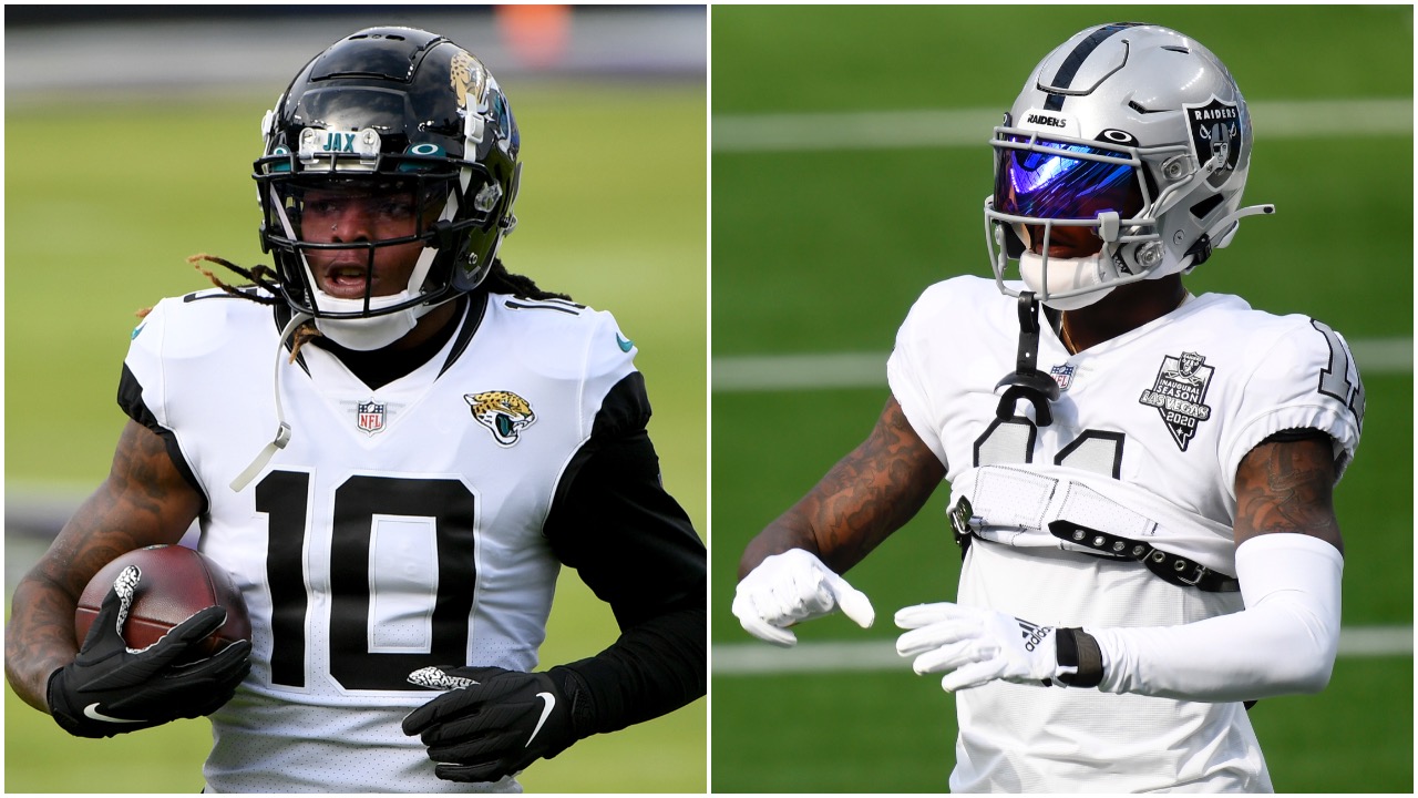 Laviska Shenault and Henry Ruggs catch passes