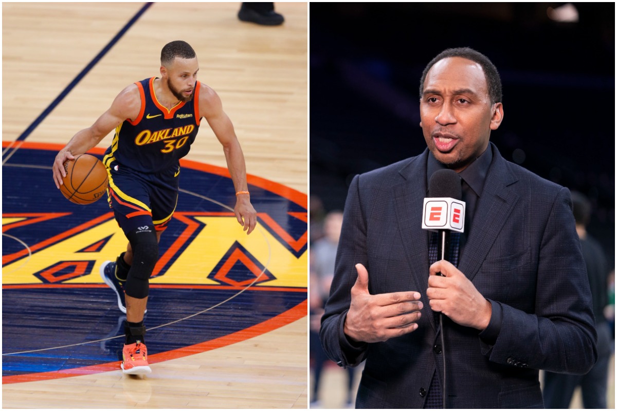 Stephen A. Smith says Stephen Curry is to blame for the infamous dustup between Kevin Durant and Draymond Green in 2018 because he didn't intervene -- even though Curry wasn't there