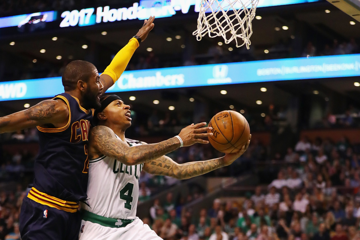 Isaiah Thomas in better times with the Boston Celtics in 2017