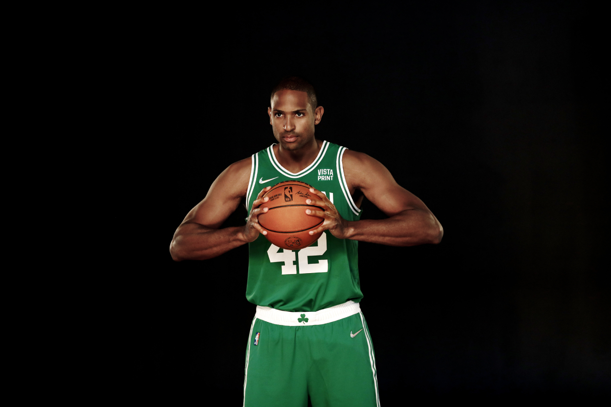Al Horford of the Boston Celtics poses for a photo during Media Day.