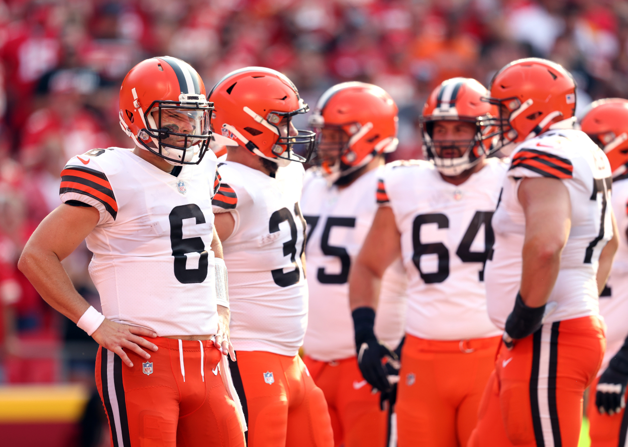 Quarterback Baker Mayfield and the Cleveland Browns against the Chiefs in September 2021.