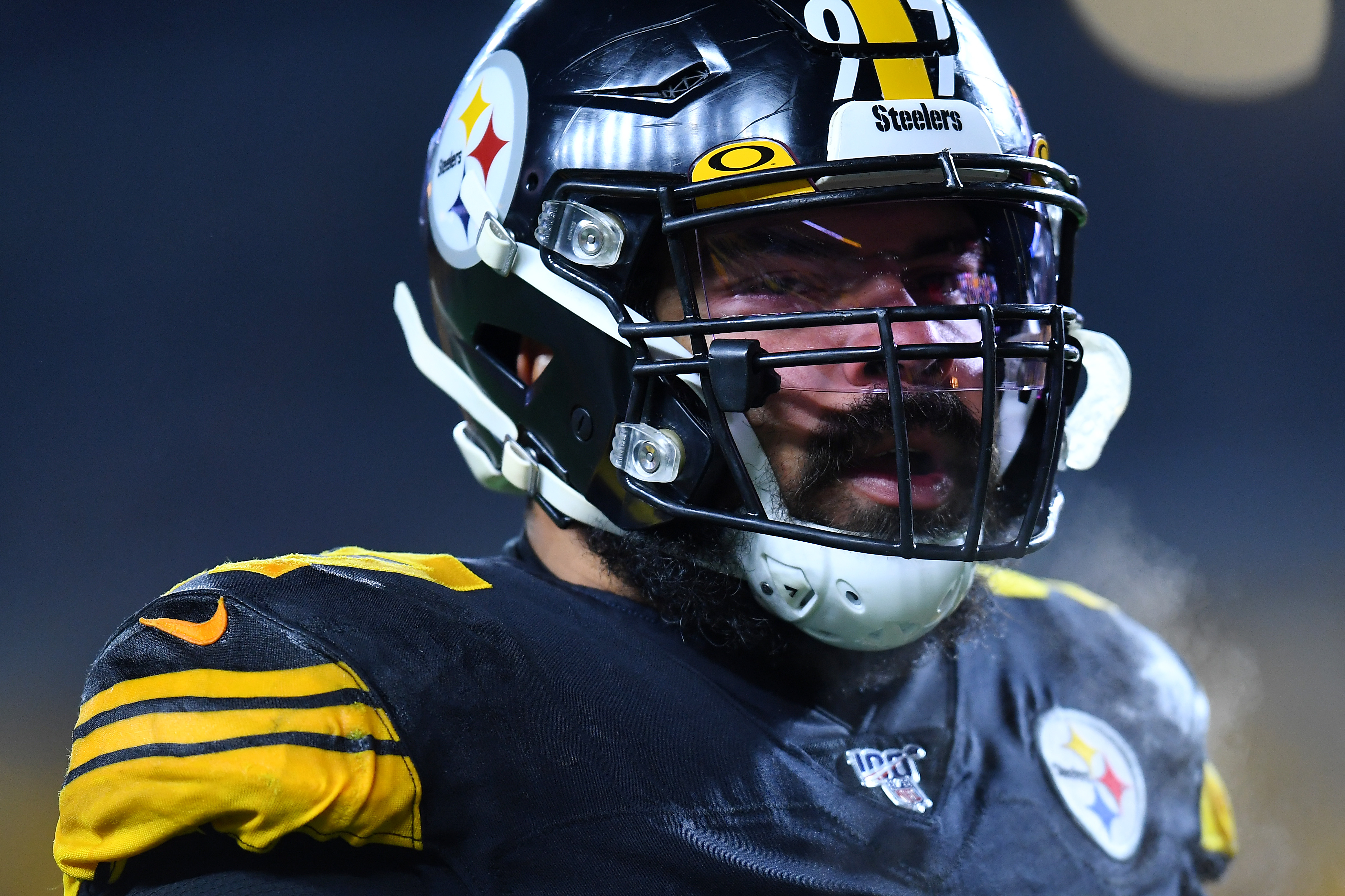 Steelers defensive tackle Cameron Heyward in action during a game