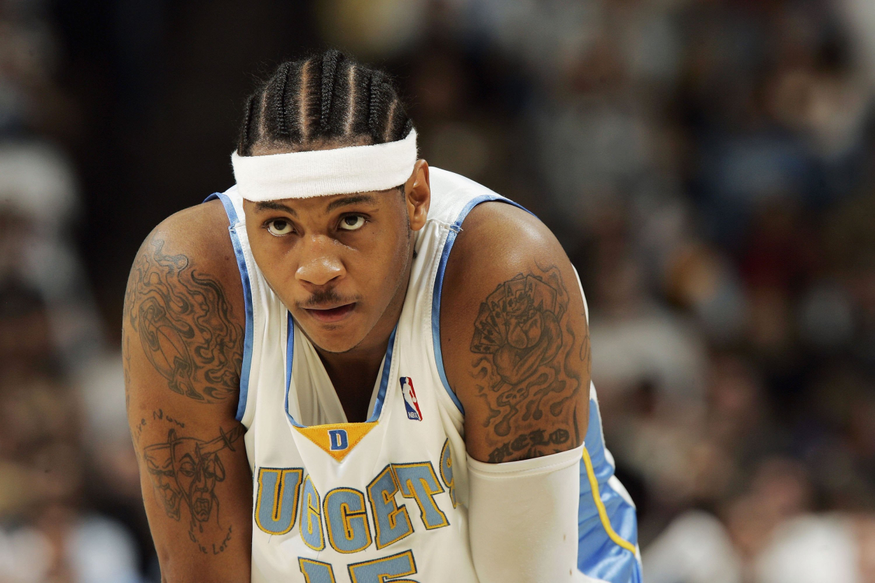 NBA legend Carmelo Anthony with the Denver Nuggets in 2006.