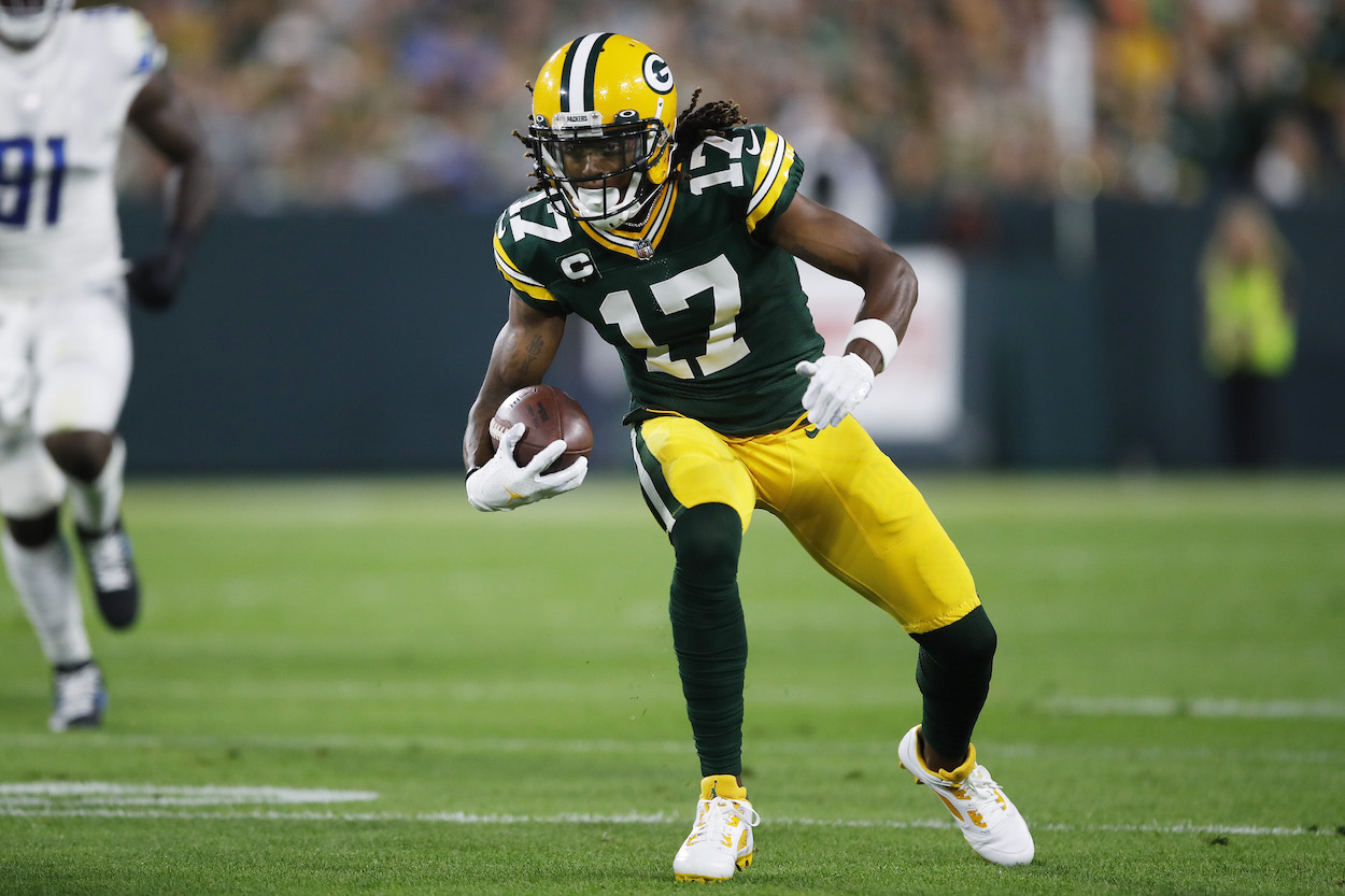 Davante Adams during a Green Bay Packers game.