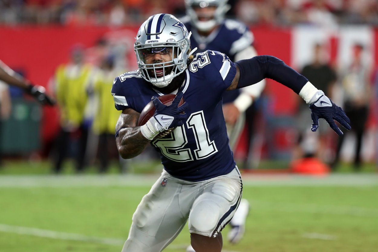Dallas Cowboys star running back Ezekiel Elliott in 2021.