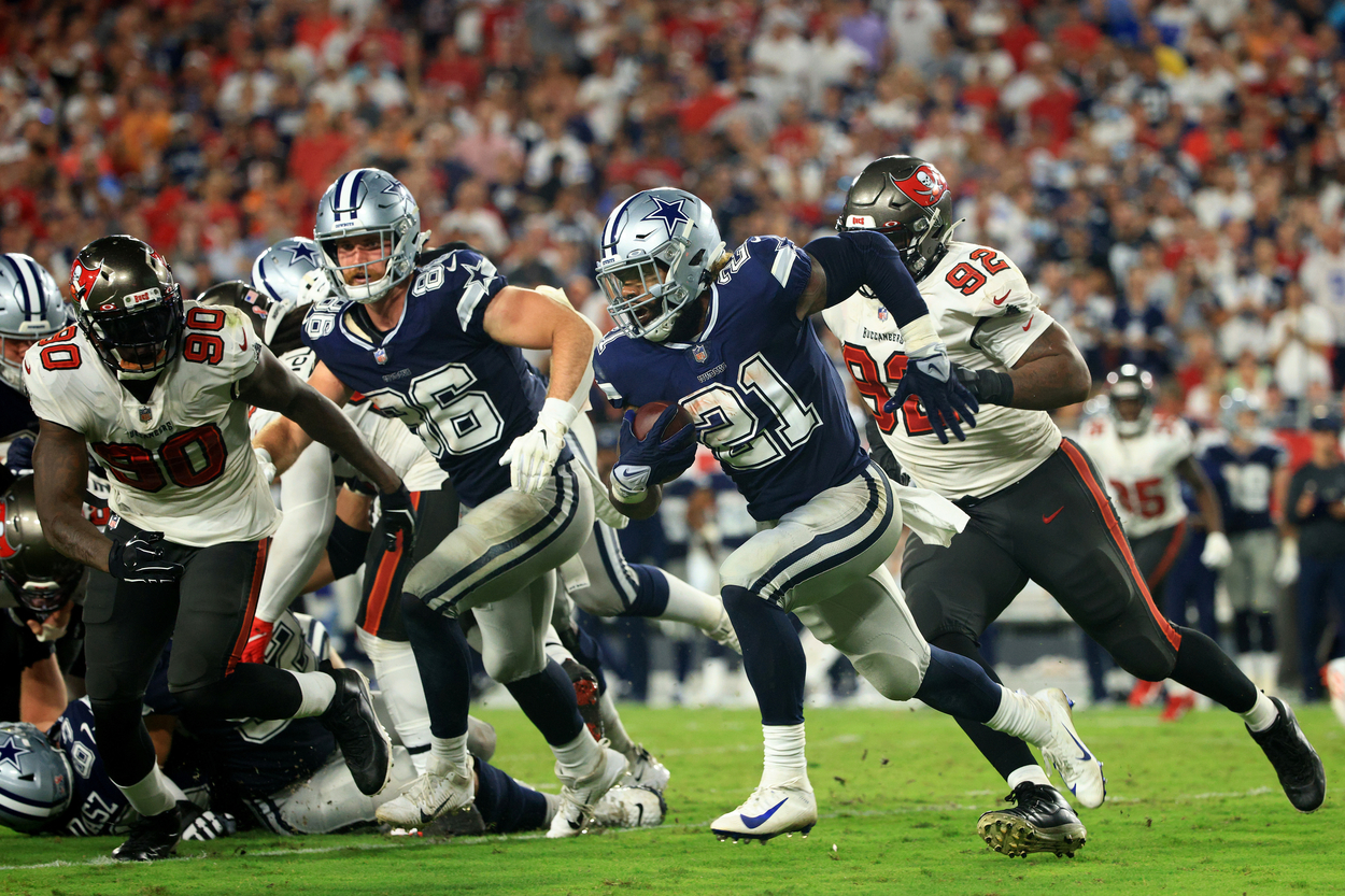 Dallas Cowboys running back Ezekiel Elliott in 2021.