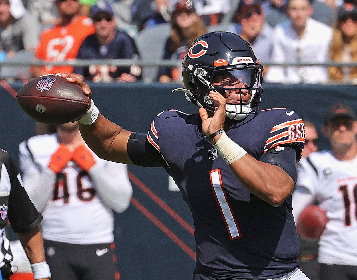 Chicago Bears QB Justin Fields during Week 2.