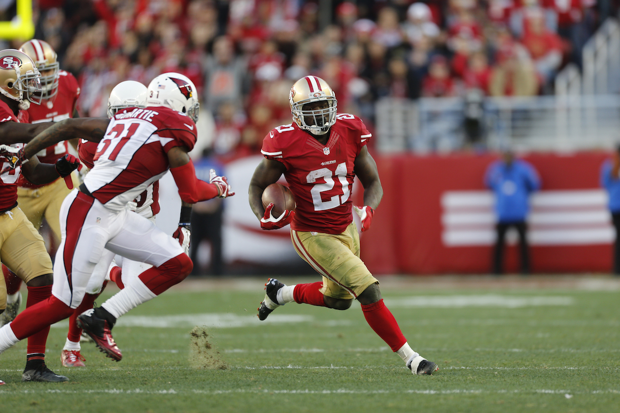 Former San Francisco 49ers RB Frank Gore during a game against the Cardinals.