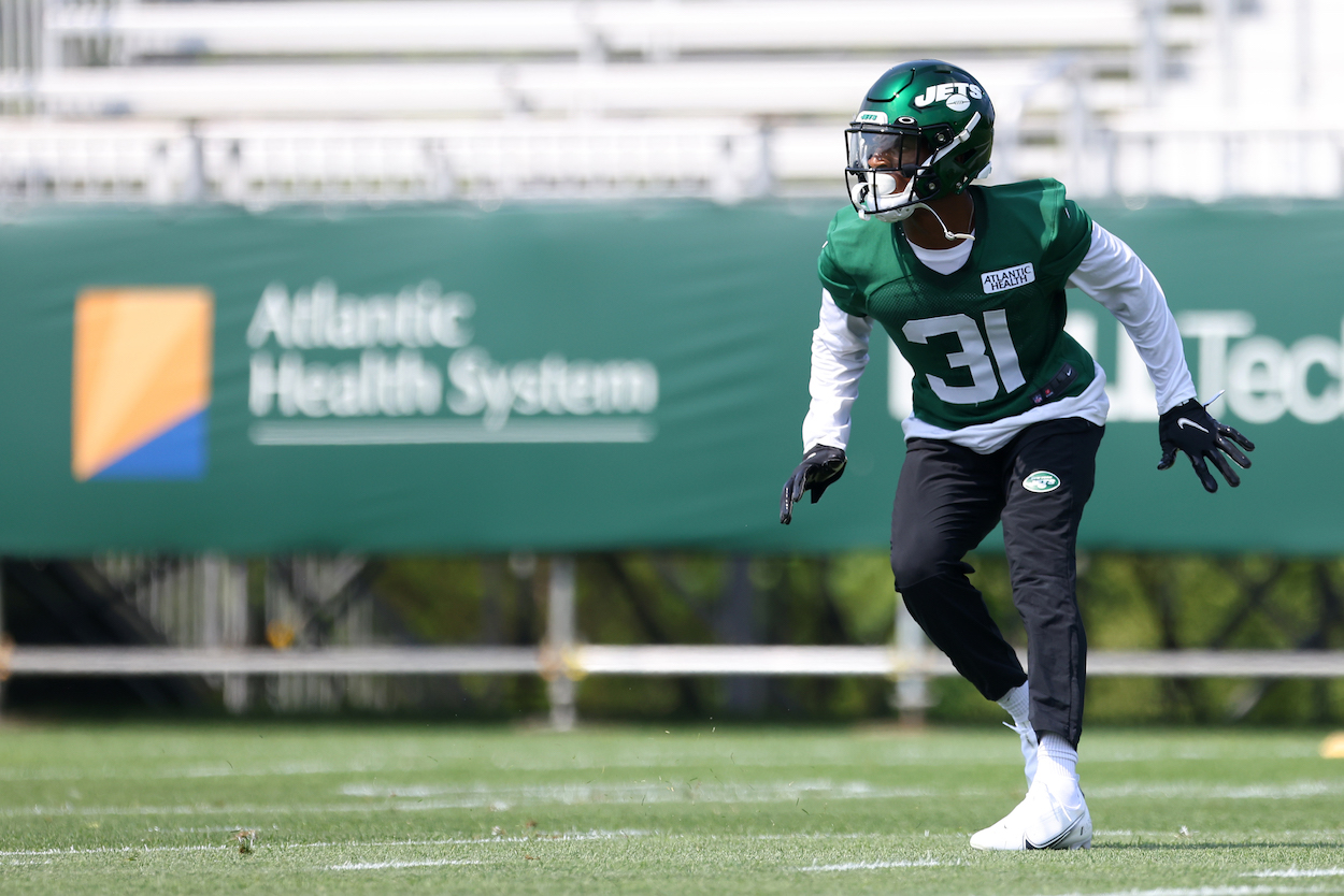 New Seahawks CB Bless Austin at Jets practice.