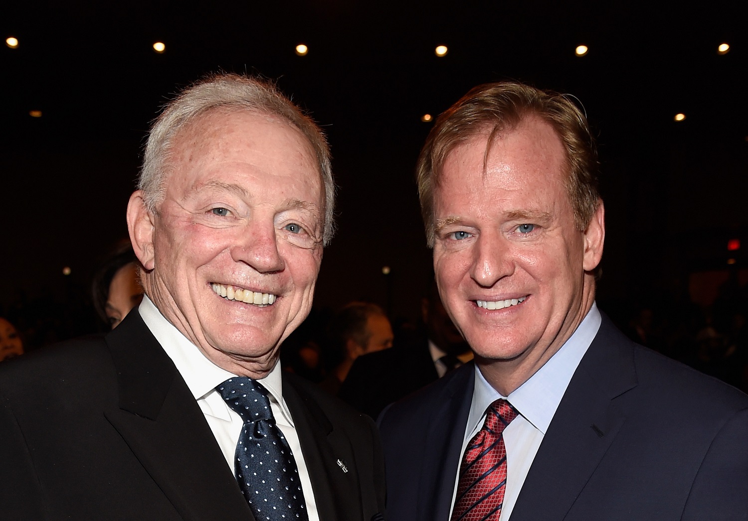 Dallas Cowboys owner Jerry Jones and NFL commissioner Roger Goodell attend the 4th annual NFL Honors at Phoenix Convention Center on Jan. 31, 2015, in Phoenix, Arizona. | Kevin Mazur/WireImage via Getty Images