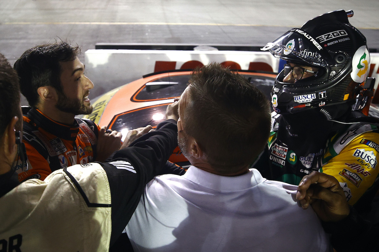 Kevin Harvick and Chase Elliott in altercation