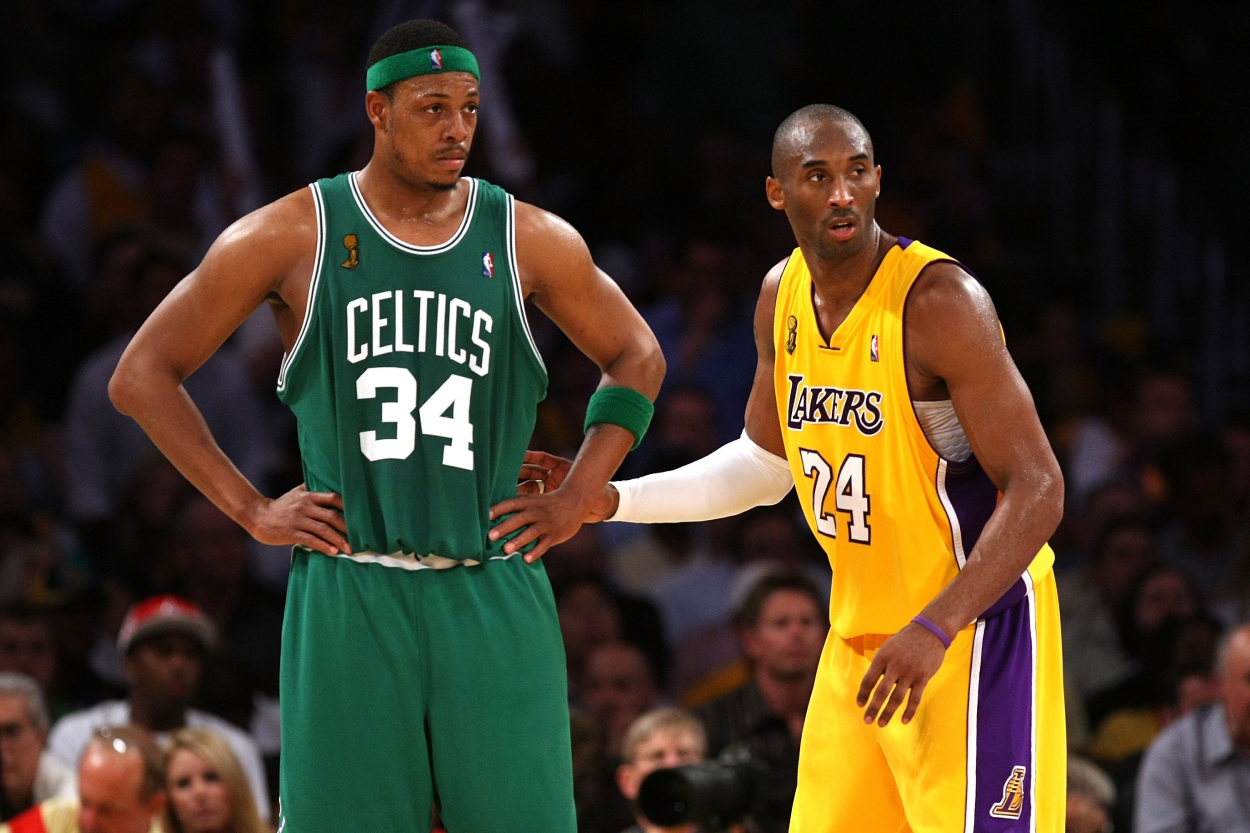 Los Angeles Lakers legend Kobe Bryant and Boston Celtics great Paul Pierce.