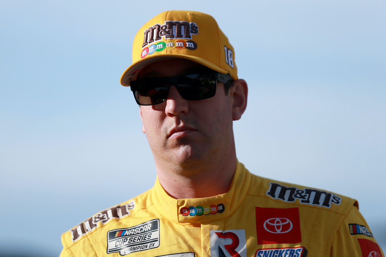 Kyle Busch waits on grid