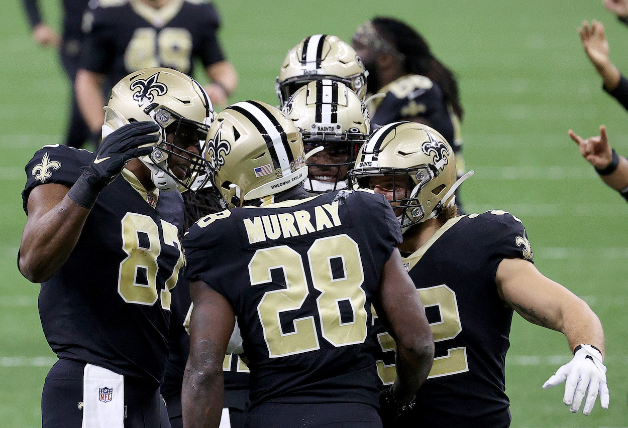 Latavius Murray during a New Orleans Saints game.