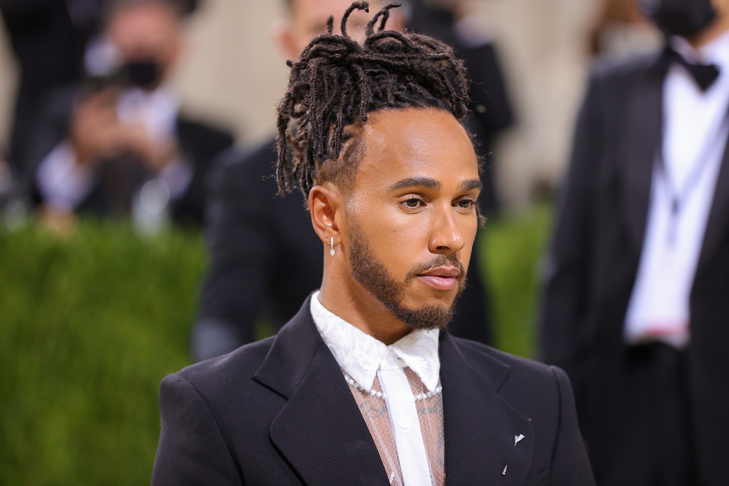 Lewis Hamilton attends The 2021 Met Gala Celebrating In America: A Lexicon Of Fashion at Metropolitan Museum of Art on Sept. 13, 2021, in New York City.