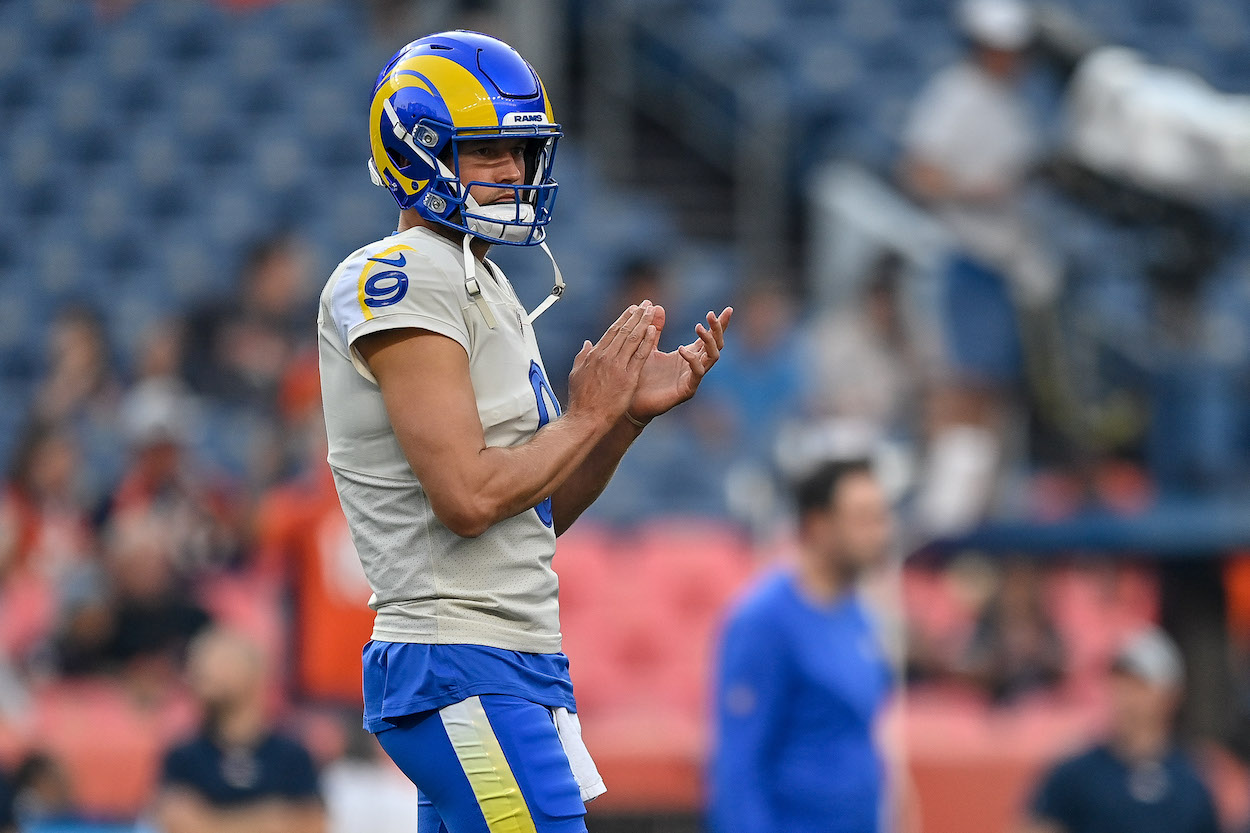 Matthew Stafford during an LA Rams preseason game.
