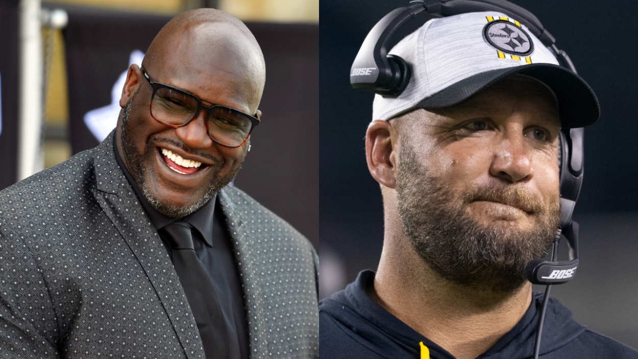 NBA legend Shaquille O'Neal, who says he won a $1,000 bet over NFL quarterback Ben Roethlisberger.