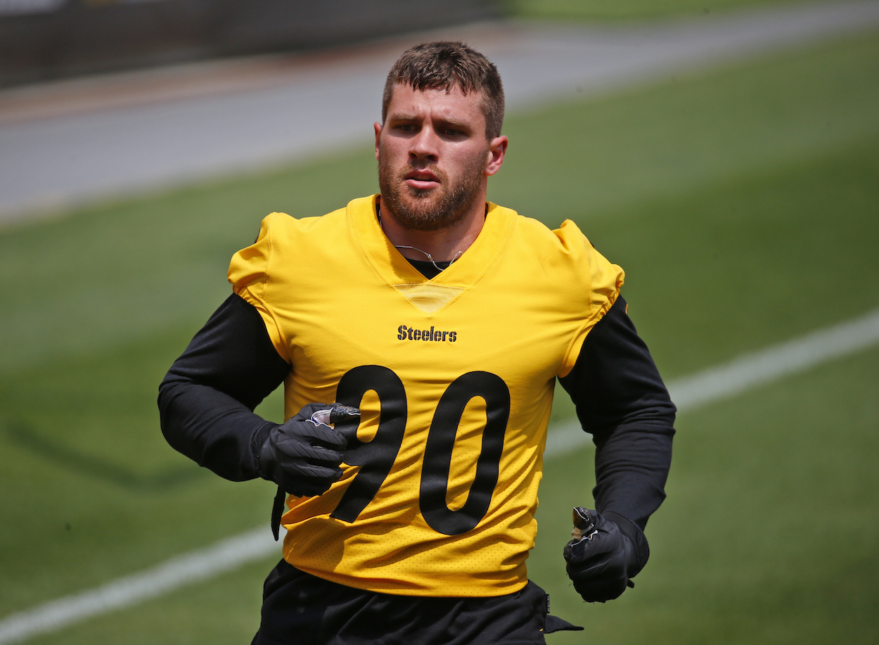 T.J. Watt during Steelers training camp.