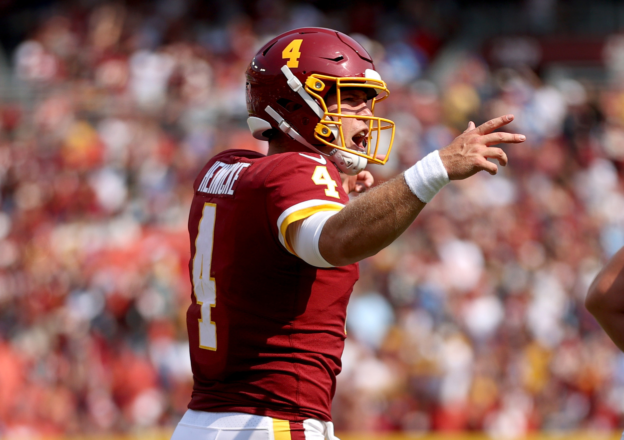 Washington Football Team quarterback Taylor Heinicke in 2021.
