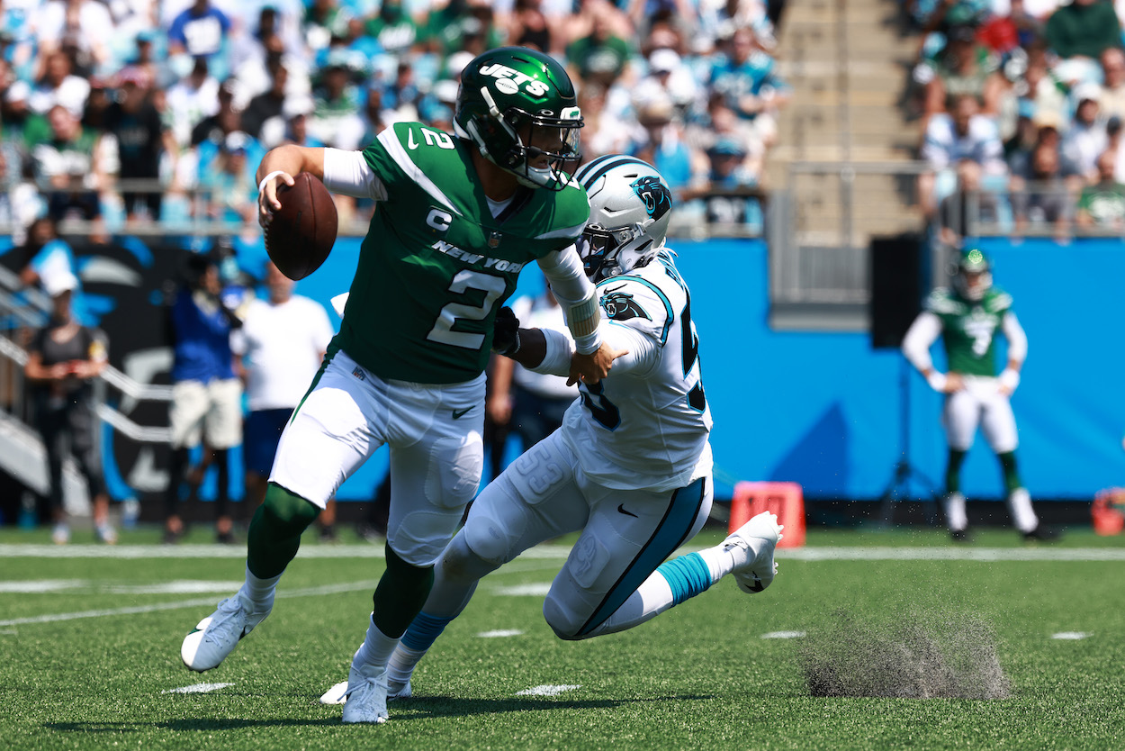 Zach Wilson during the New York Jets' Week 2 loss.