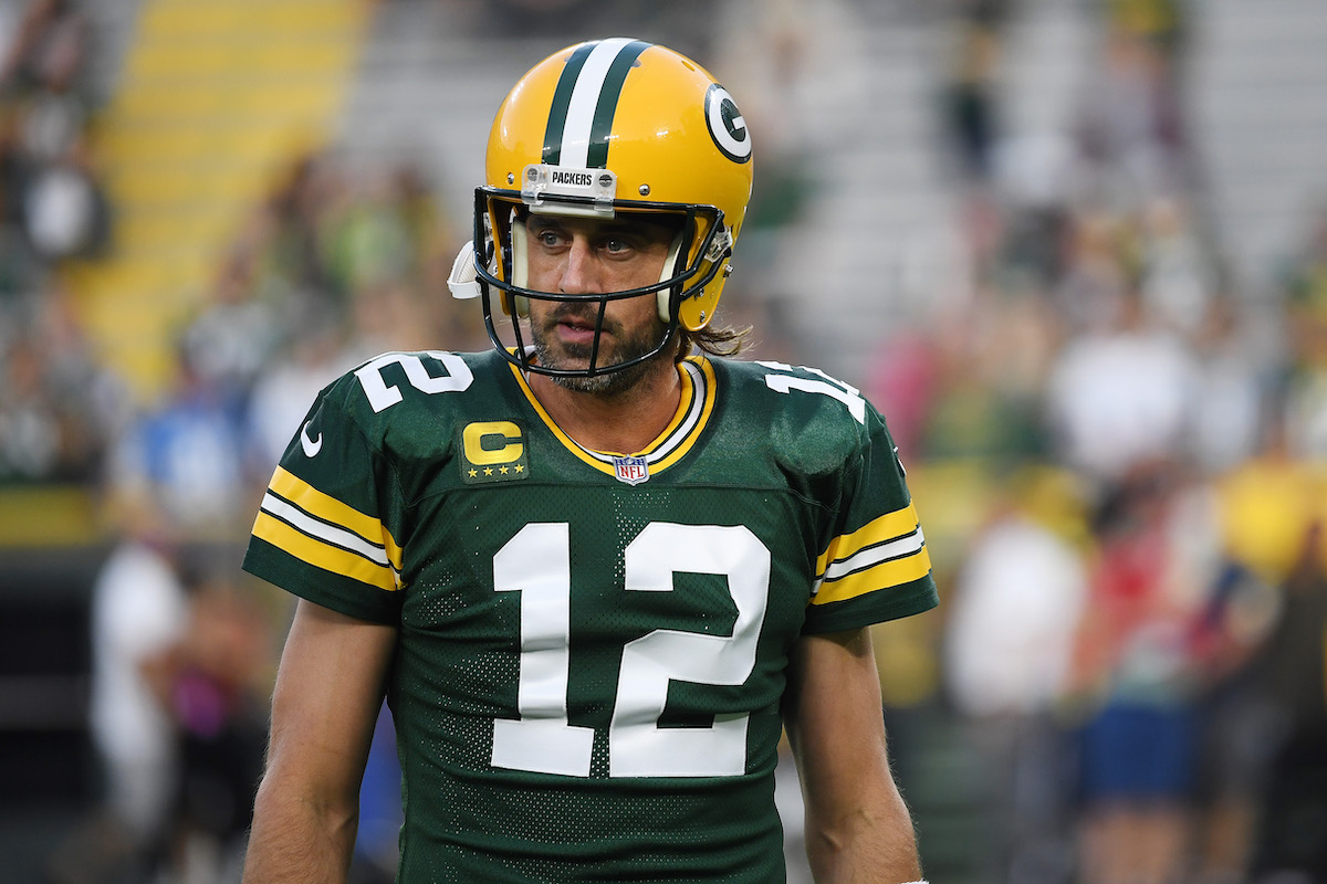 Aaron Rodgers #12 of the Green Bay Packers.