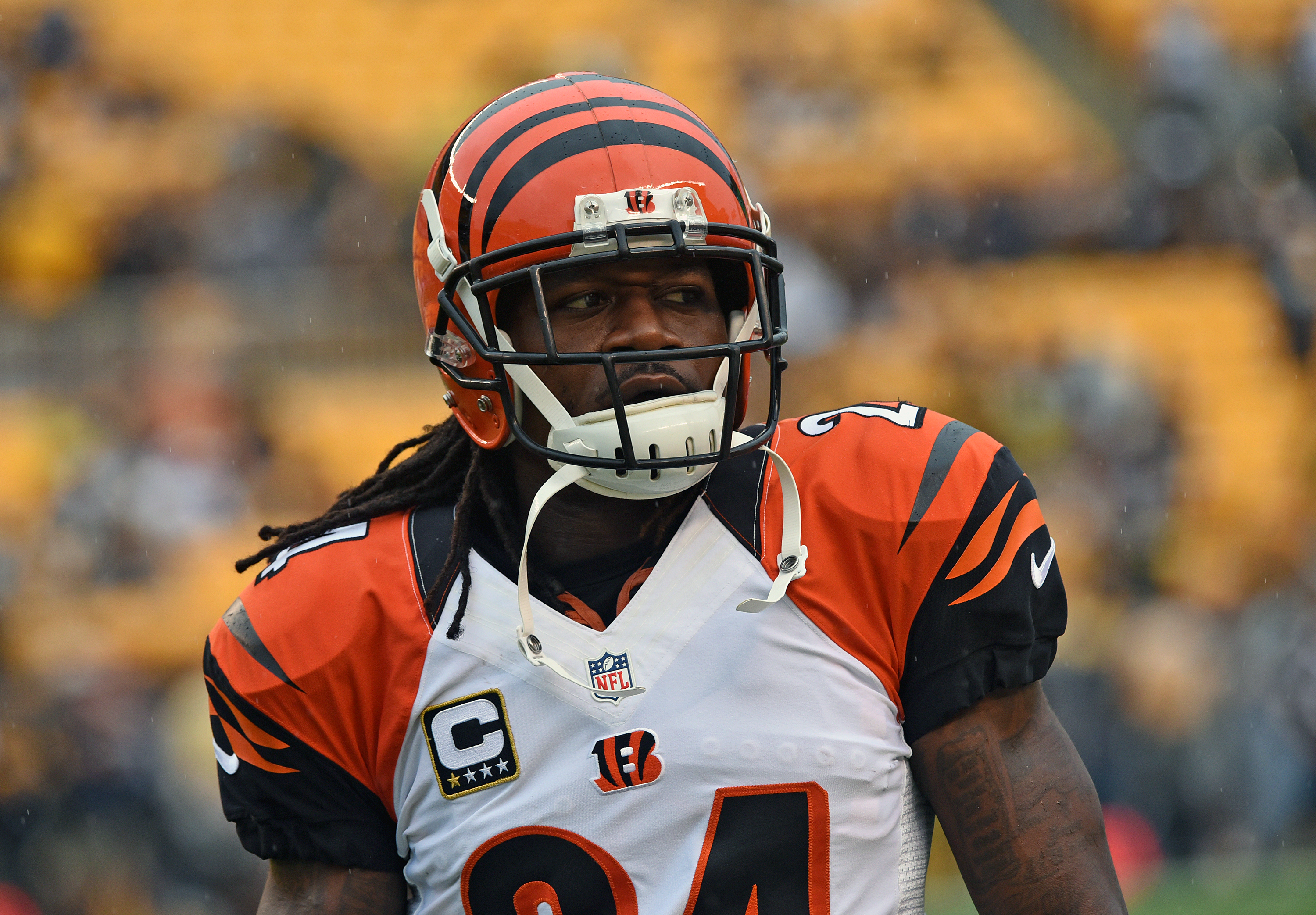 Adam Pacman Jones on the field against the Pittsburgh Steelers