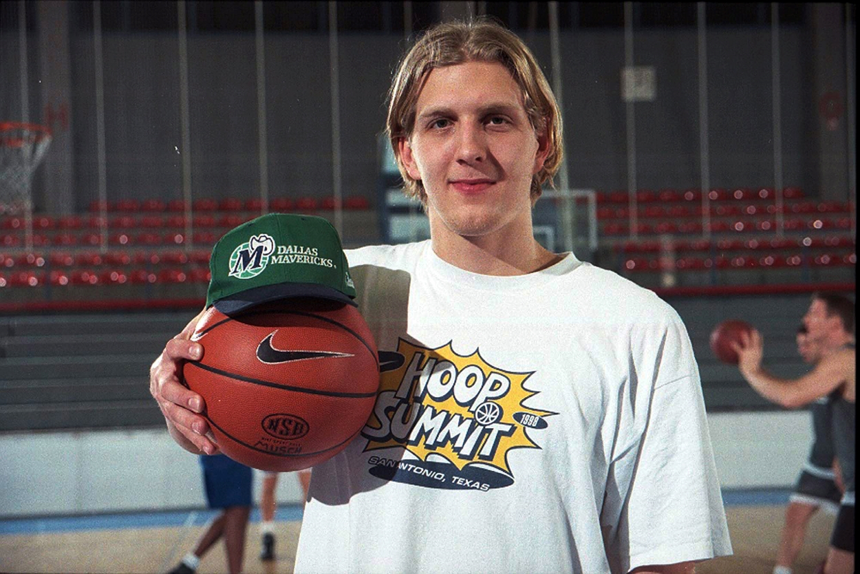 Dallas Mavericks' forward Dirk Nowitzki poses during a photoshoot in Germany.