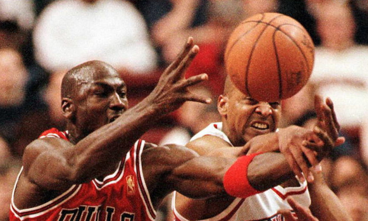 Before they were opponents, Michael Jordan and Scott Williams played on three championship teams with the Chicago Bulls