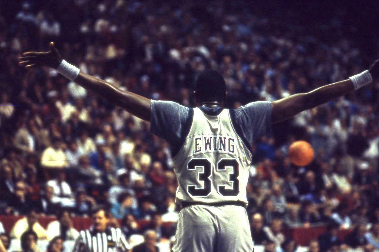 Patrick Ewing Was so Dominant at Georgetown, a Fan Hurled a Delicious Fruit at Him to Throw off His Game: ‘Thank God They Didn’t Have Cell Phones or Anything Back Then’
