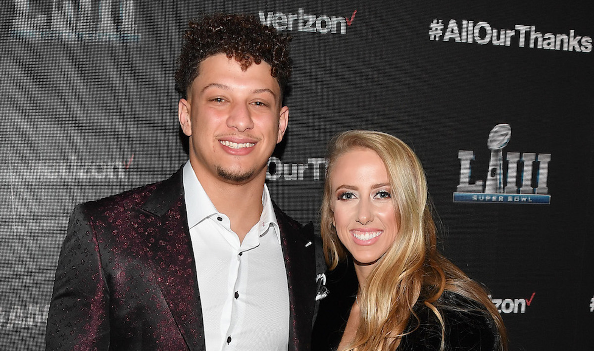 Patrick Mahomes, who is a girl dad, and fiancee Brittany Matthews
