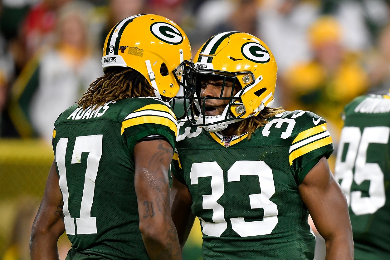 Green Bay Packers Aaron Jones and Davante Adams