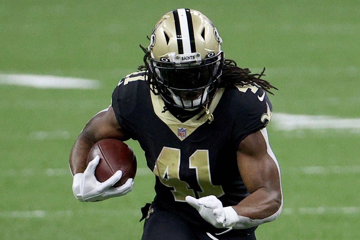 New Orleans Saints' running back Alvin Kamara