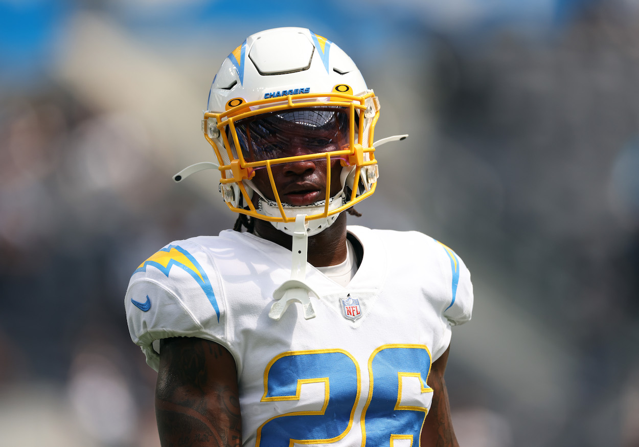Los Angeles Chargers cornerback Asante Samuel Jr in action