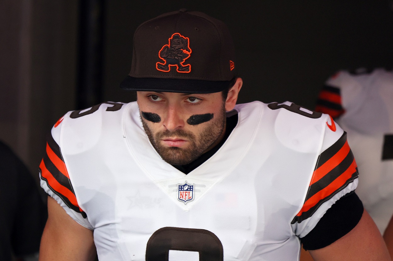 Quarterback Baker Mayfield takes the field for the Cleveland Browns