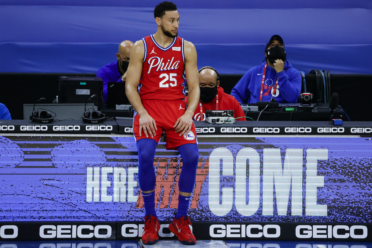 Ben Simmons won't be playing for the 76ers for a while.