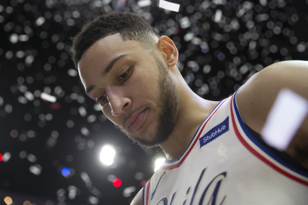Philadelphia 76ers star Ben Simmons after a 2018 playoff loss.