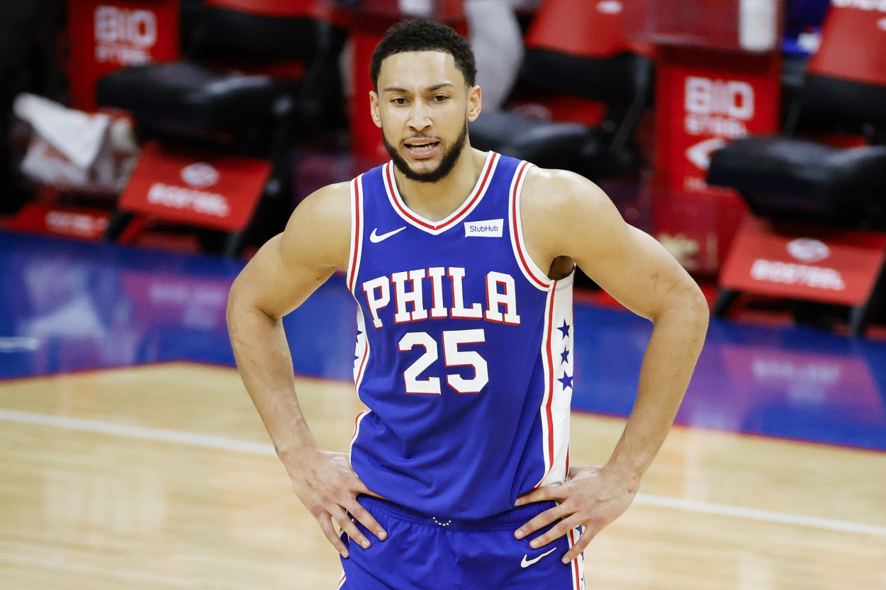 Ben Simmons, who is currently looking for a trade from the Philadelphia 76ers.