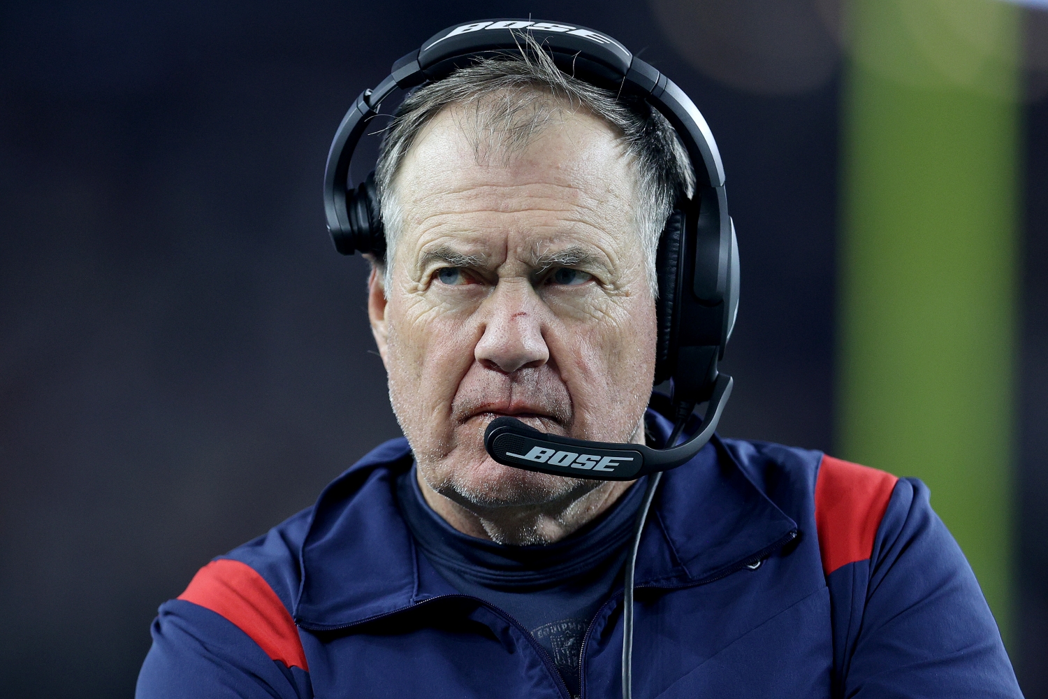 New England Patriots head coach Bill Belichick looks on during a game against the Dallas Cowboys.
