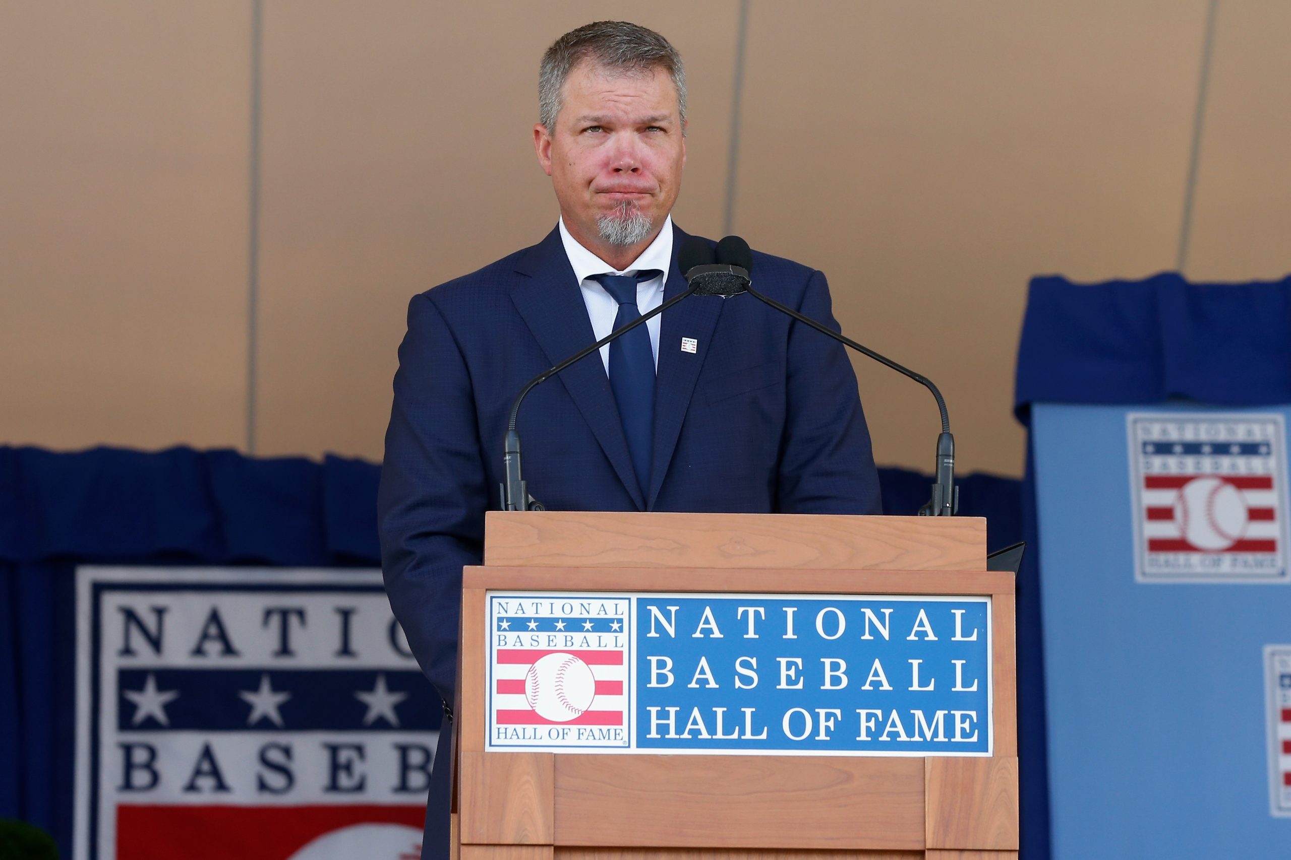 Chipper Jones gives his induction speech.