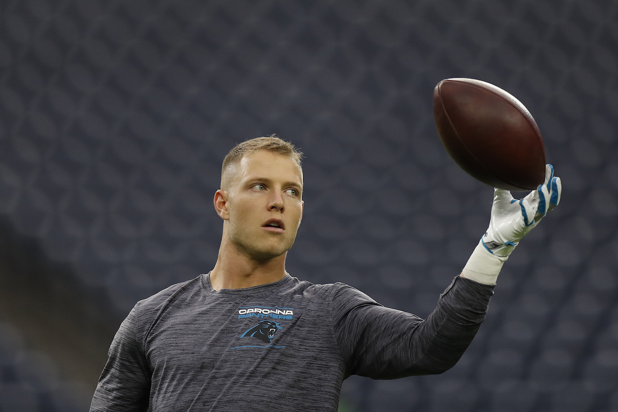 Panthers RB Christian McCaffrey during a game against the Texans.