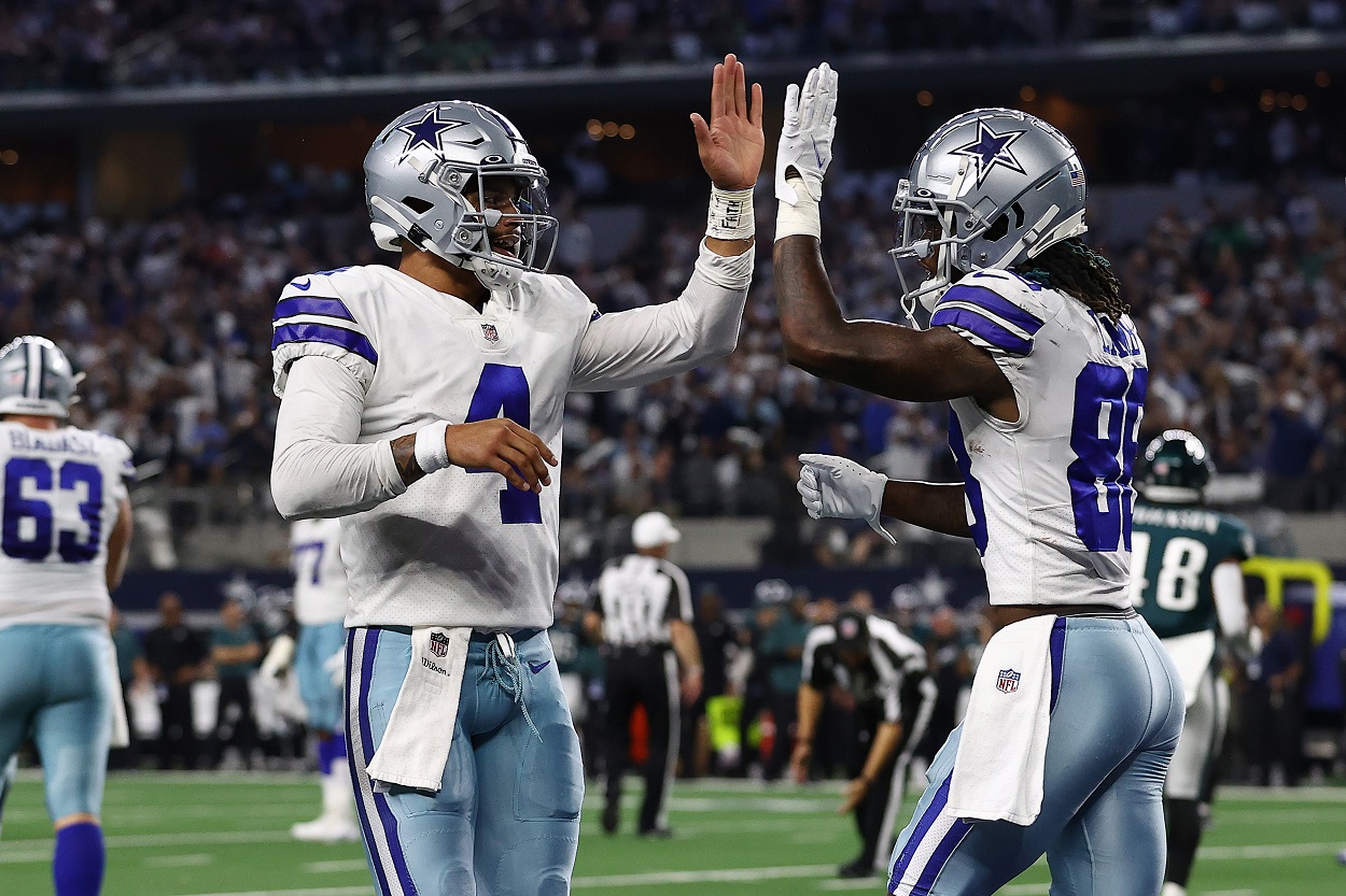 Dak Prescott and CeeDee Lamb of the Dallas Cowboys