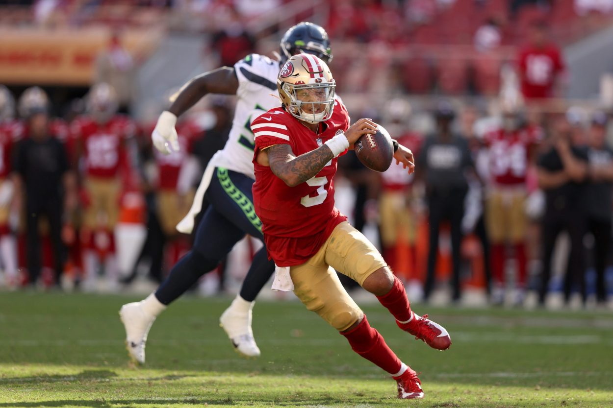 Trey Lance’s Performance Against the Seahawks Has Forced Kyle Shanahan To Make the Obvious Decision Even if He Doesn’t Want To